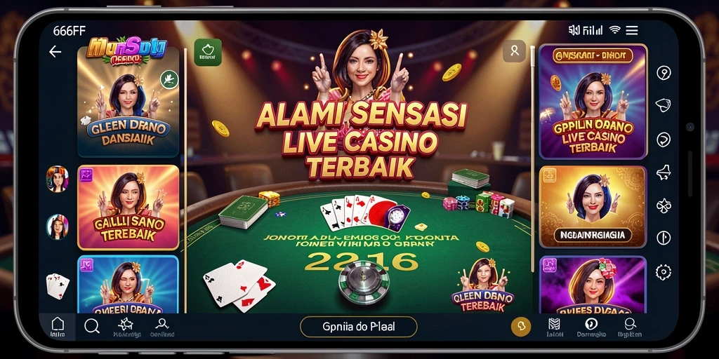 Gameplay Live Casino yang interaktif dan mendebarkan di 666FF.
