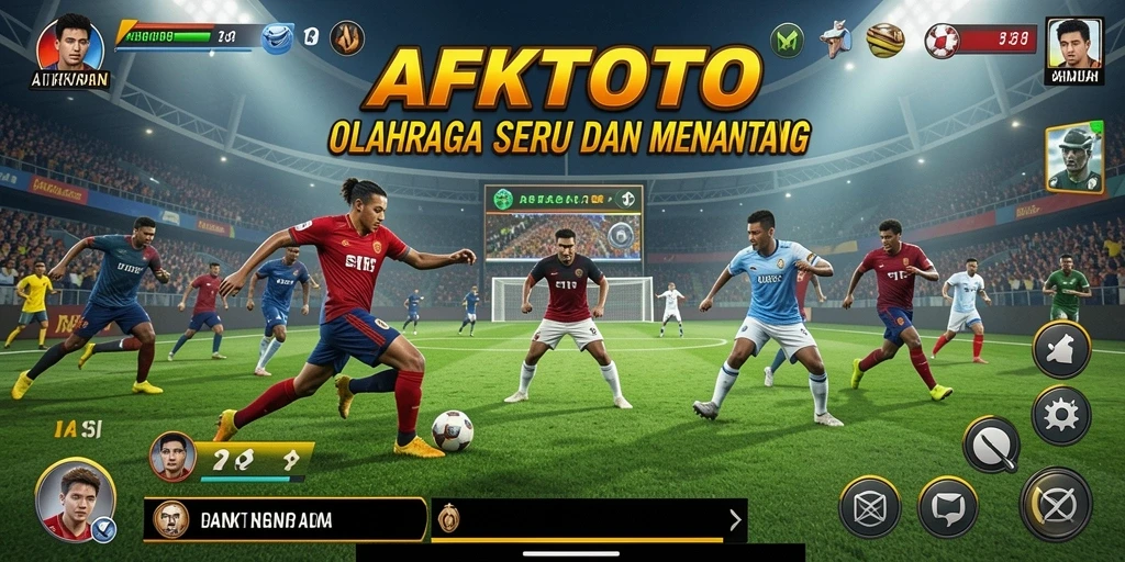 Tangkapan layar gameplay AFKTOTO menampilkan aksi olahraga yang mendebarkan.
