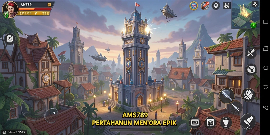 Gameplay Tower Defense yang mendebarkan di AMS789.