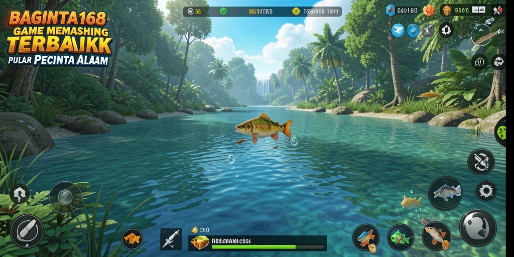 Menampilkan keindahan alam dalam sesi memancing yang mendebarkan.