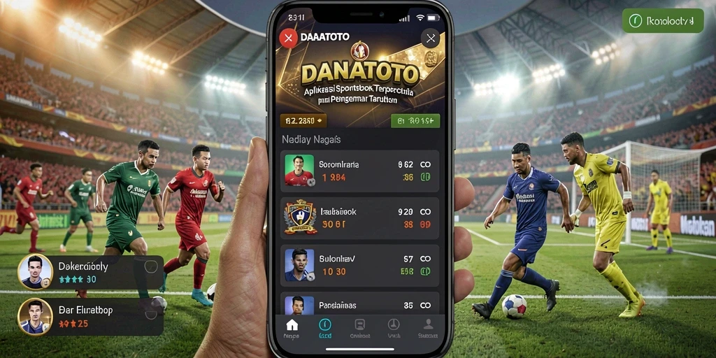 Tampilan menarik dari aplikasi DANATOTO saat melakukan taruhan olahraga.