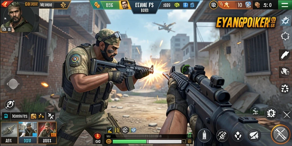 Tangkapan layar gameplay EYANGPOKER yang menampilkan aksi pertarungan yang mendebarkan.