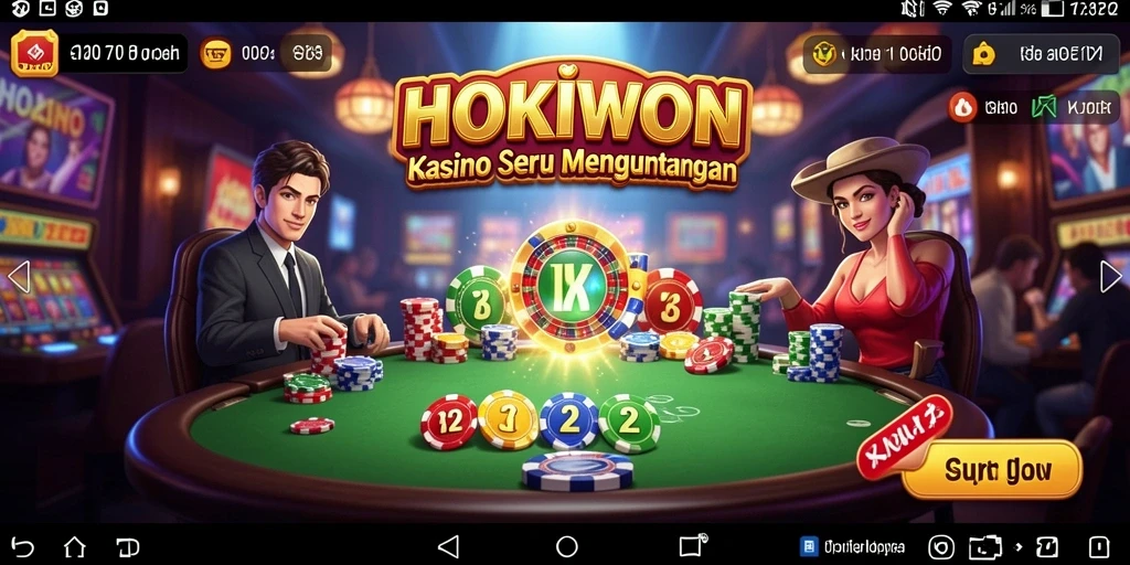 Screenshot HOKIWON menampilkan gameplay Kasino yang interaktif dan menyenangkan.