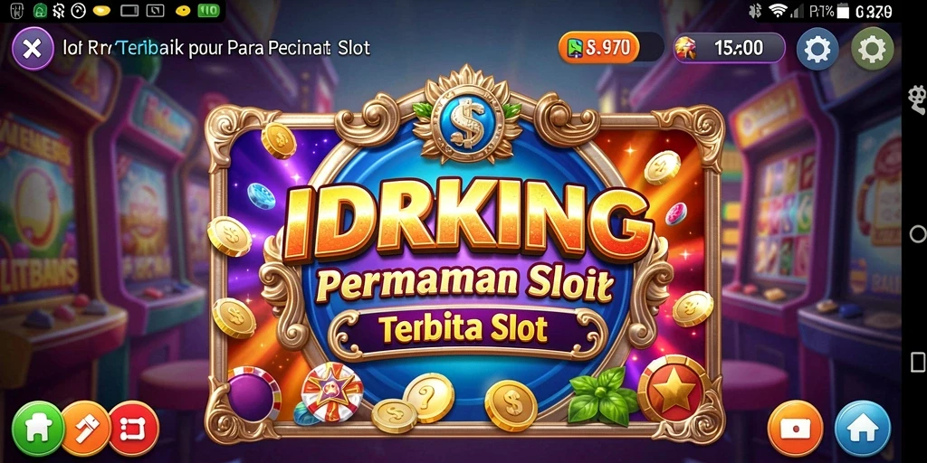 Tampilan menarik dari gameplay IDRKING dengan berbagai fitur Slot.