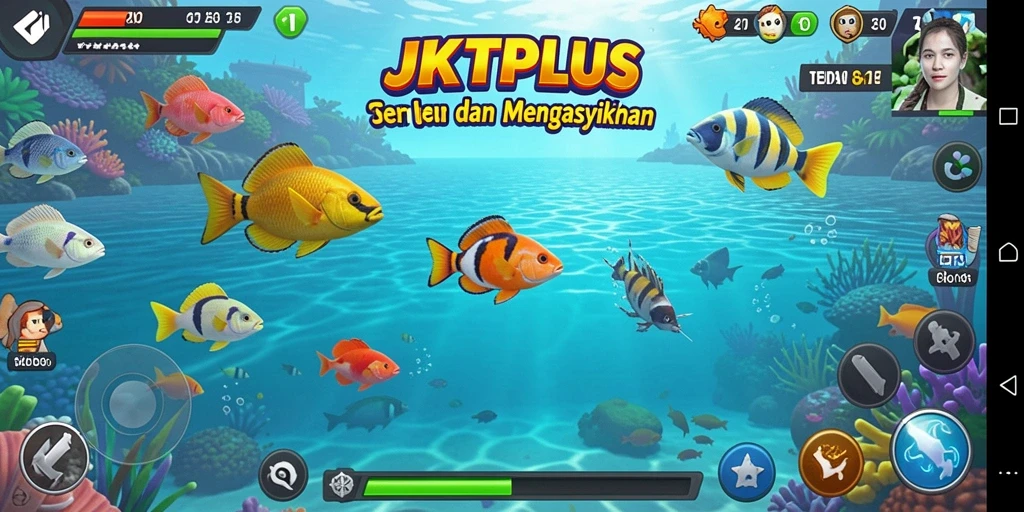 Gameplay yang menarik dengan berbagai jenis ikan untuk ditangkap.