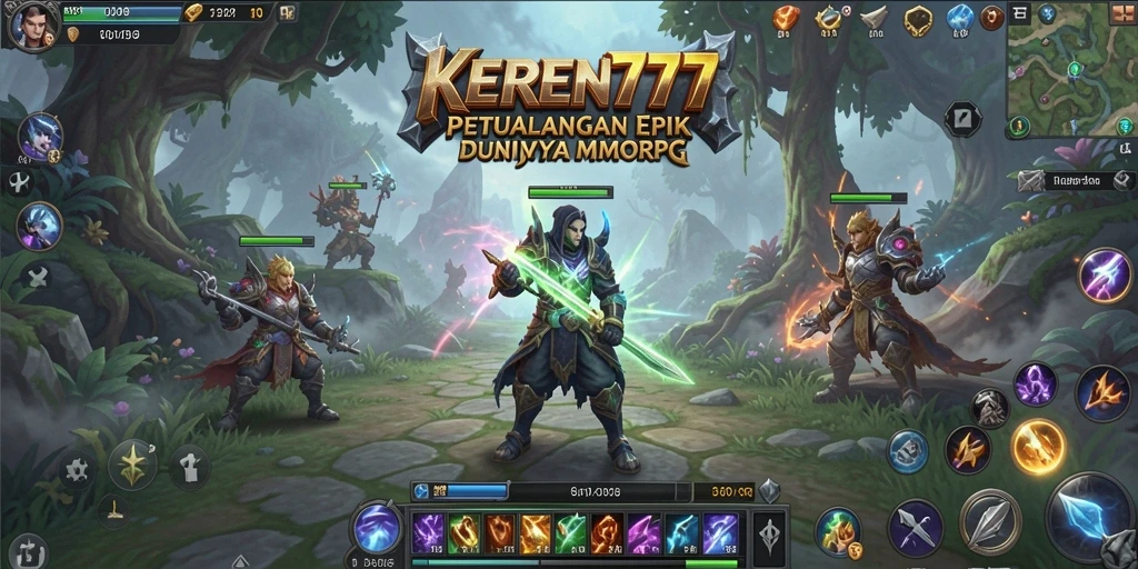 Tampilan gameplay mendebarkan dalam dunia MMORPG KEREN777.