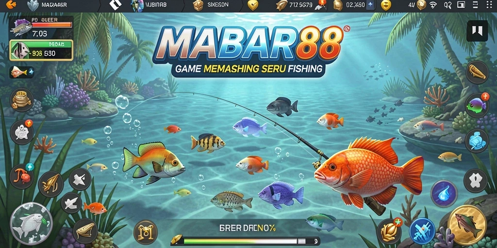 Screenshot gameplay MABAR88 menampilkan pengalaman memancing yang seru dan realistis.