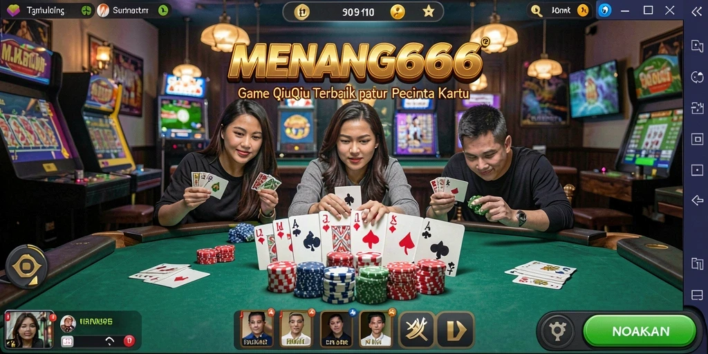 Menampilkan gameplay seru QiuQiu di MENANG666.