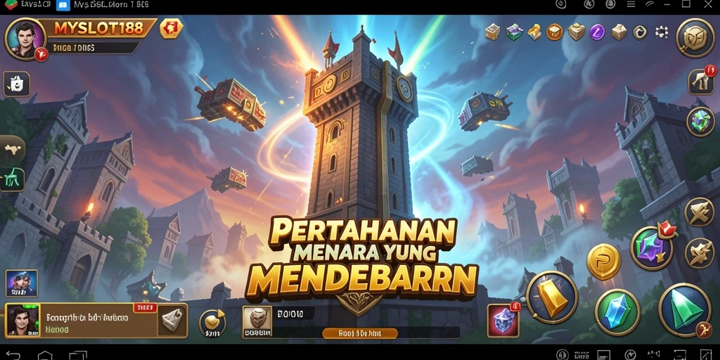 Gameplay seru MYSLOT188 menampilkan strategi dan pertahanan menara yang mengasyikkan.