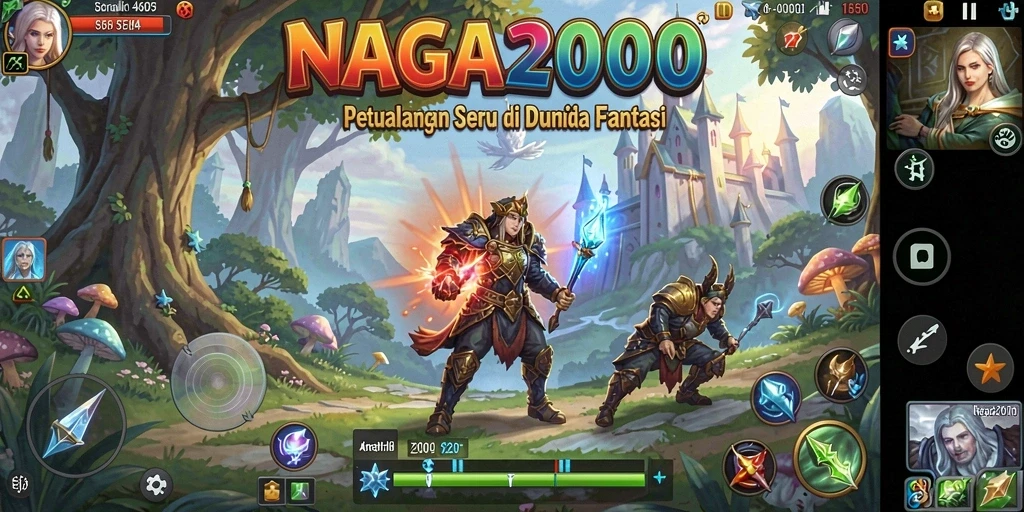Screenshot gameplay NAGA2000 menampilkan aksi seru di dalam dunia petualangan.