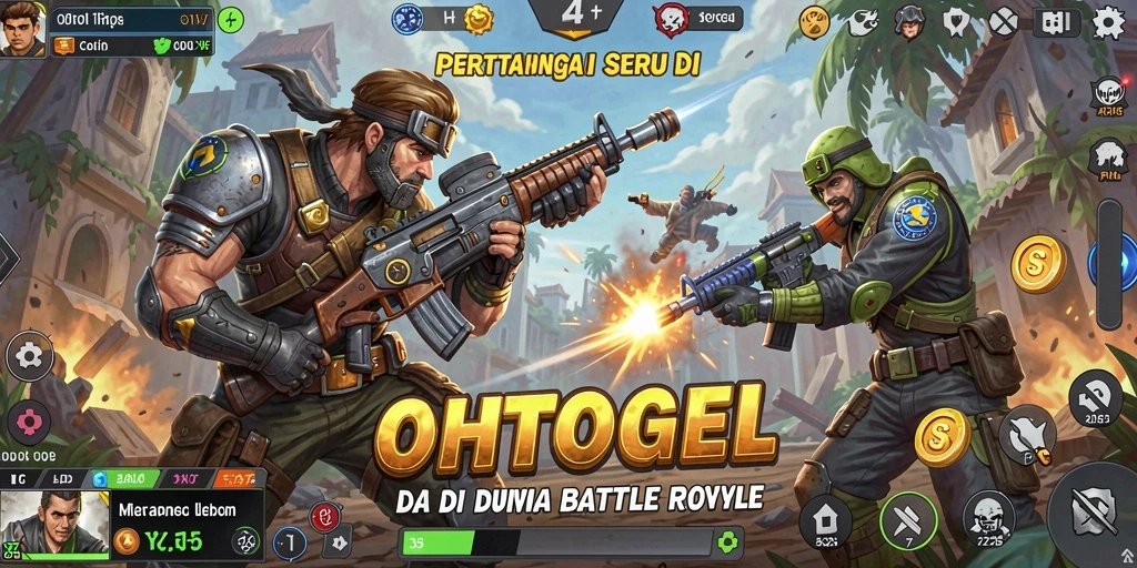 Gameplay intens di OHTOGEL dengan aksi Battle Royale yang mendebarkan.