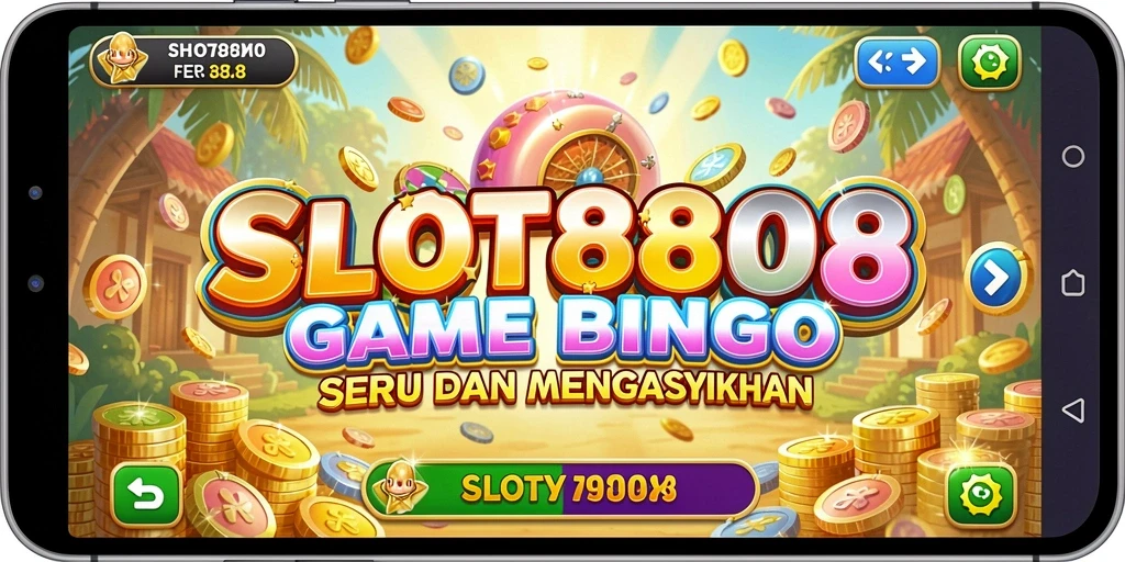 Tampilan gameplay menarik dari SLOT8808 dengan suasana Bingo yang seru.