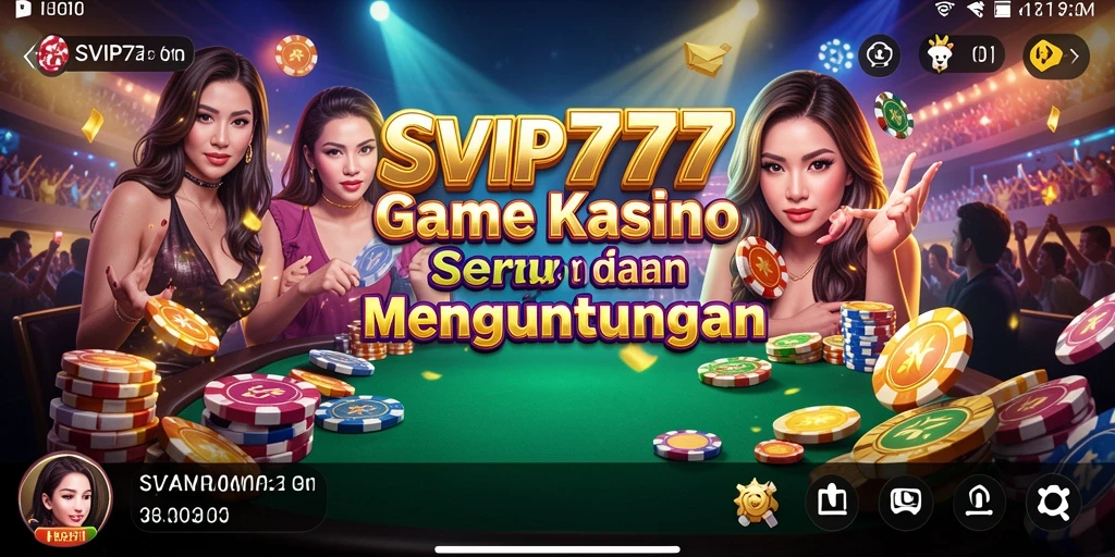 Screenshot SVIP777 menampilkan gameplay Kasino yang mengasyikkan dan beragam pilihan permainan.