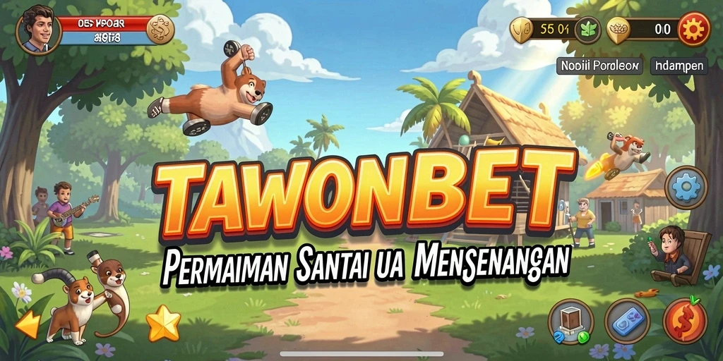 Tampilan gameplay TAWONBET yang cerah dan menarik.