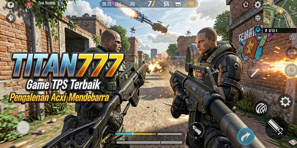 Tampilan menarik dari gameplay TITAN777 dalam pertempuran TPS.