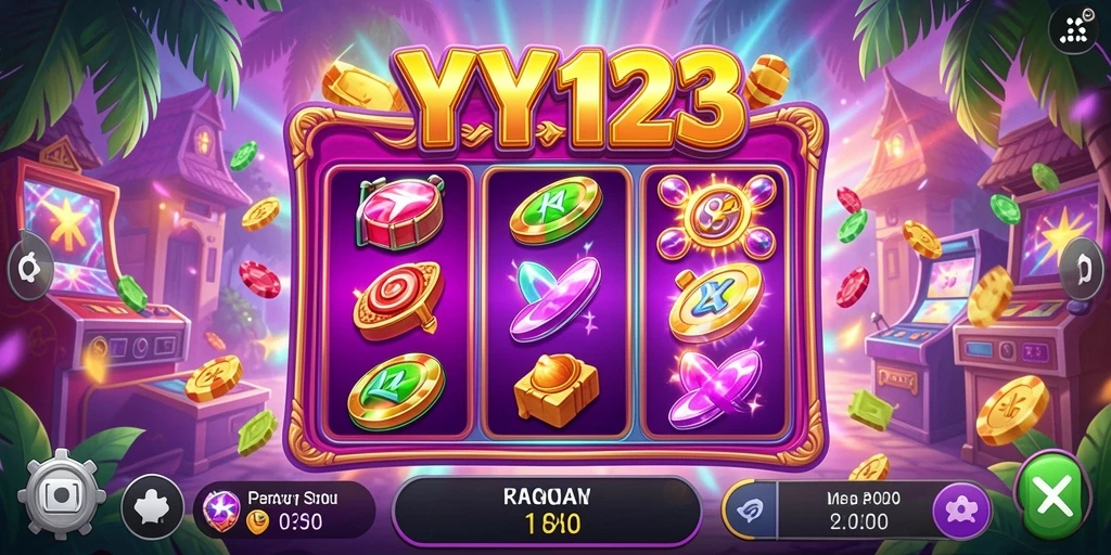 Tangkapan layar utama gameplay Slot YY123 yang seru dan interaktif.