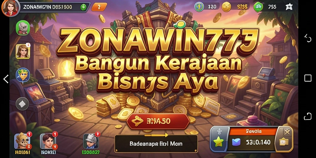 Tampilan gameplay ZONAWIN777 yang menampilkan pengelolaan bisnis.
