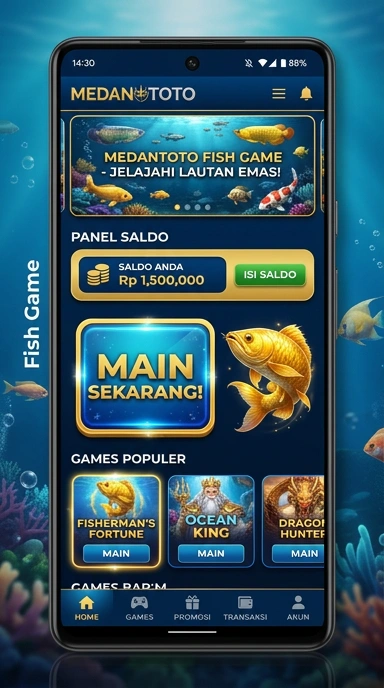 Tampilan antarmuka pengguna medantoto yang sederhana dan efektif.